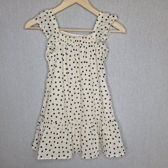 💙 Gap Kids Girls Cotton Polkadot Ruffle Straps Lined Dress Size S Preppy Cute O - Picture 9 of 9